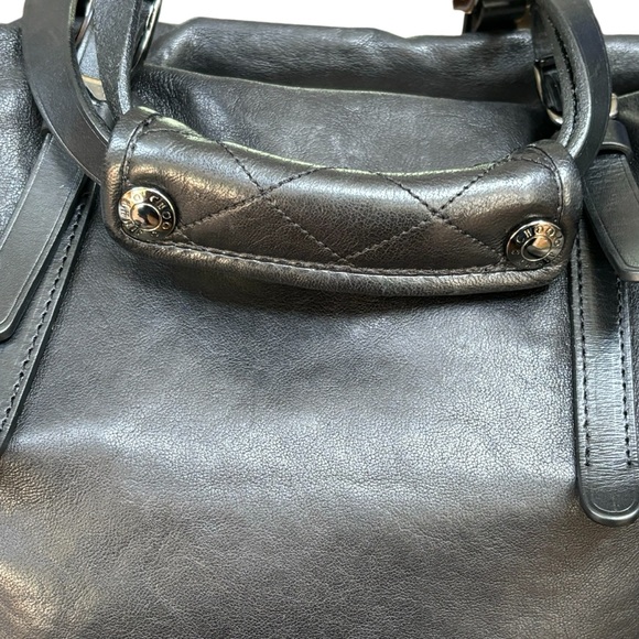 JIMMY CHOO Blare Studded Glossy Leather Black Tote Bag - Picture 8 of 15